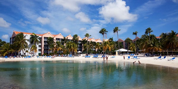 Beach at renaissance wind creek aruba